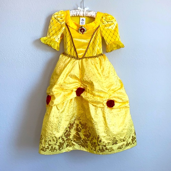 Disney Store Beauty & Beast Belle Girls 5 6 Costume Outfit Princess Halloween Disney Store Beauty & Beast Belle Girls 5 6 Costume Outfit Princess Halloween